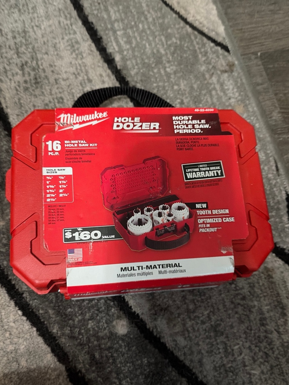 Milwaukee 49-22-4030 Hole Dozer Bi-Metal Hole Saw Kit 16 Piece Multi-Material